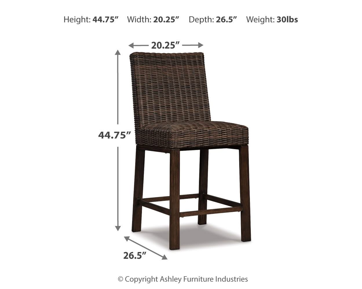 Paradise Trail - Barstool (Set of 2) - Medium Brown