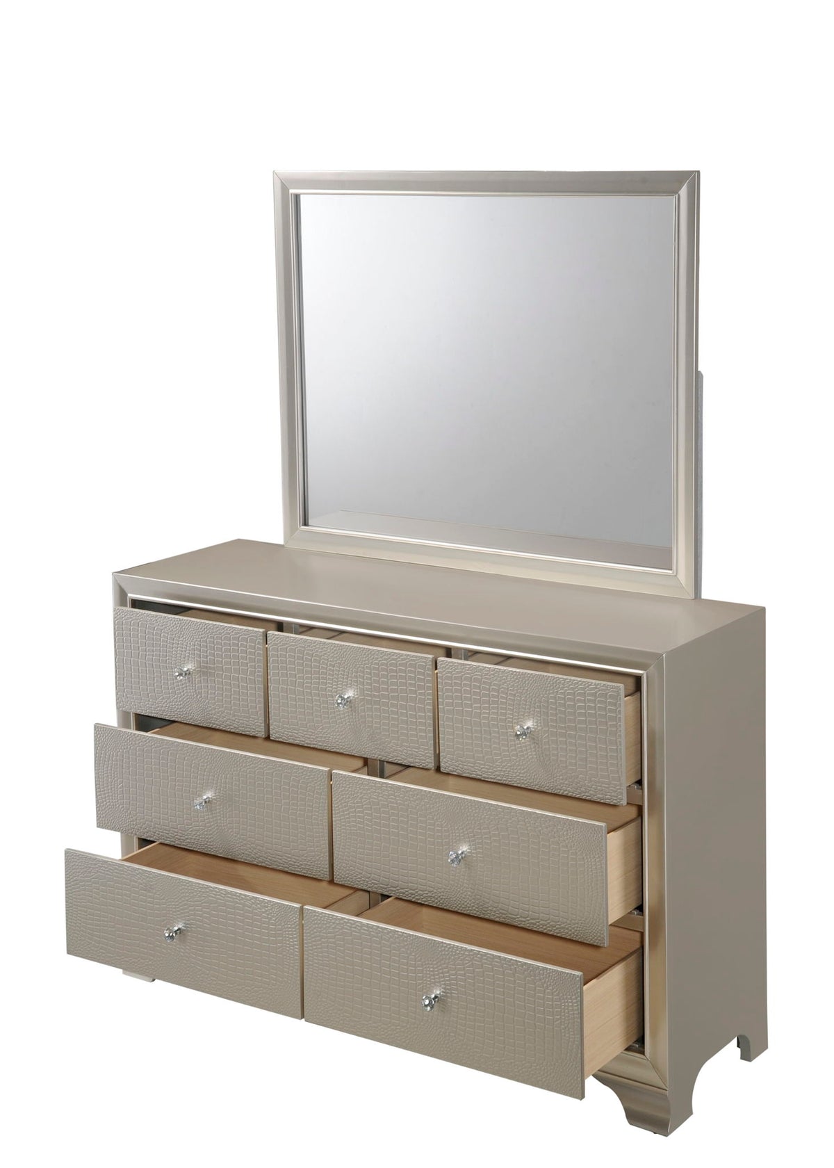 Lyssa - King 5 Piece Bedroom Set - Champagne