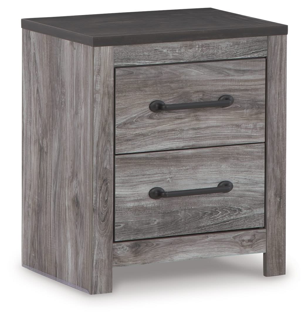 Bronyan - Two Drawer Night Stand - Dark Gray