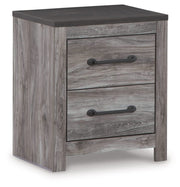 Bronyan - Two Drawer Night Stand - Dark Gray