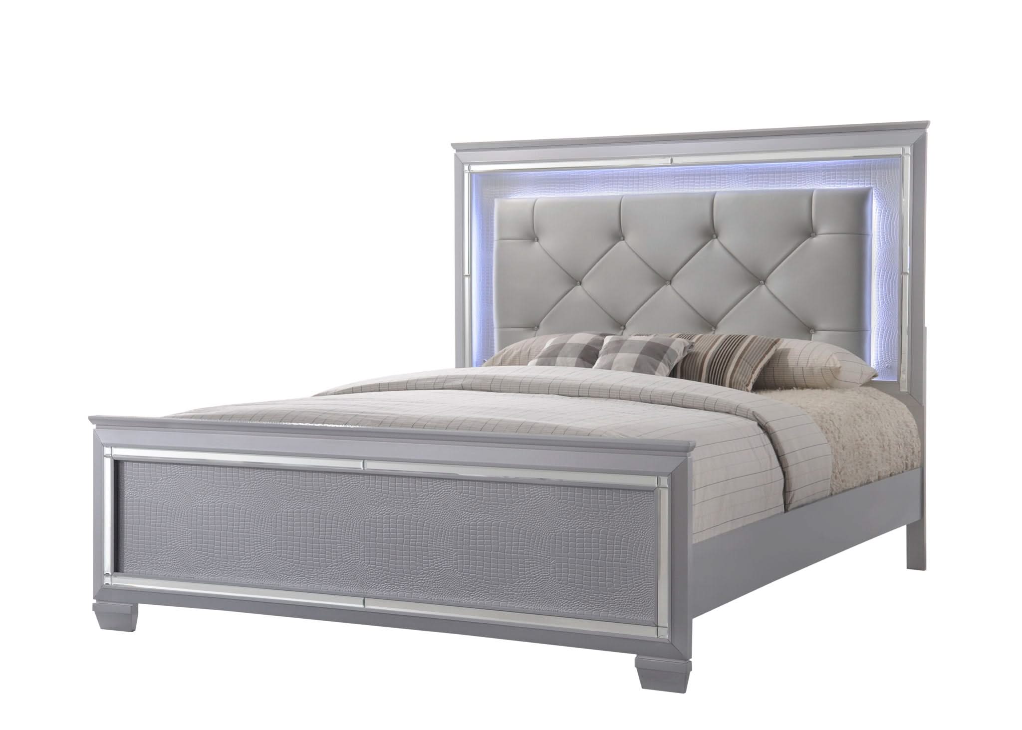Lillian - California King 4 Piece Bedroom Set - Gray