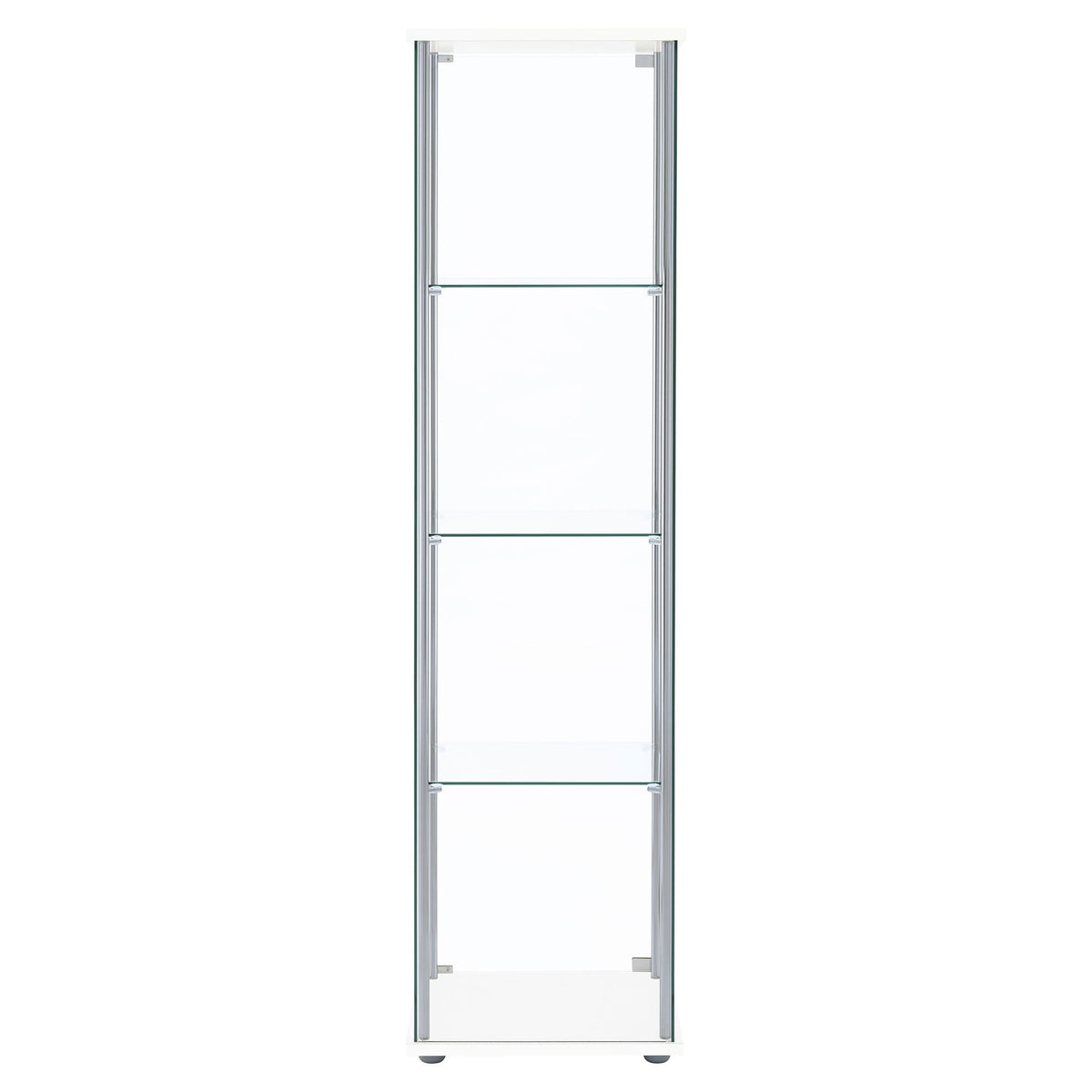Bellatrix 3-shelf Clear Glass Curio Cabinet White