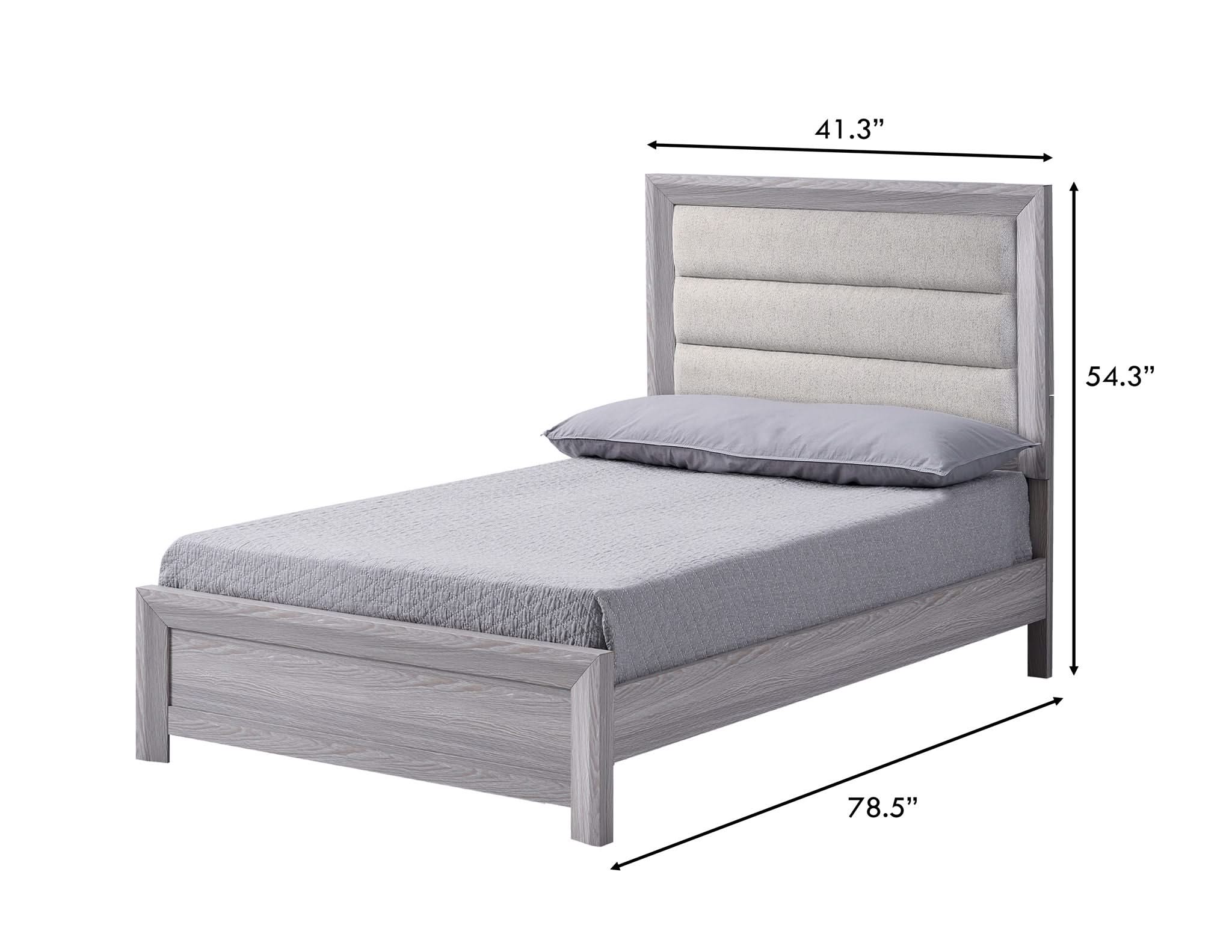 Adelaide - Upholstered Full Bed - Drift Wood