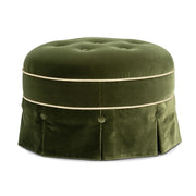 Maribel - Round Accent Ottoman - Olive Green