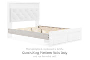 Altyra - Queen/King Platform Rails - White