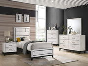 Akerson - King 5 Piece Bedroom Set - White