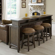 Paradise Valley - 4 Piece Living Room Set - Saddle Brown