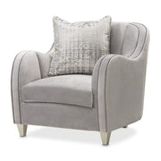 Roxbury Park - Velvet Matching Chair - Steel / Slate