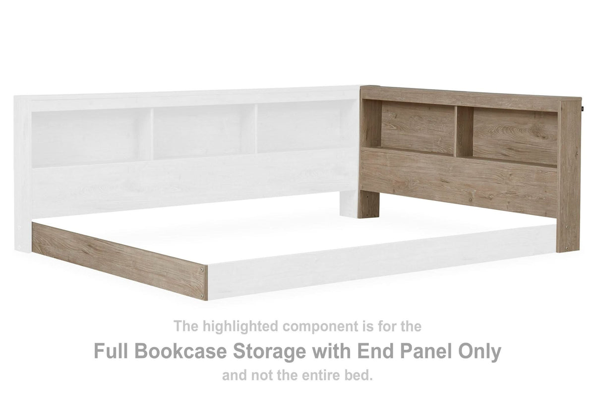 Oliah - F Bookcase Storage w/End Panel - Natural