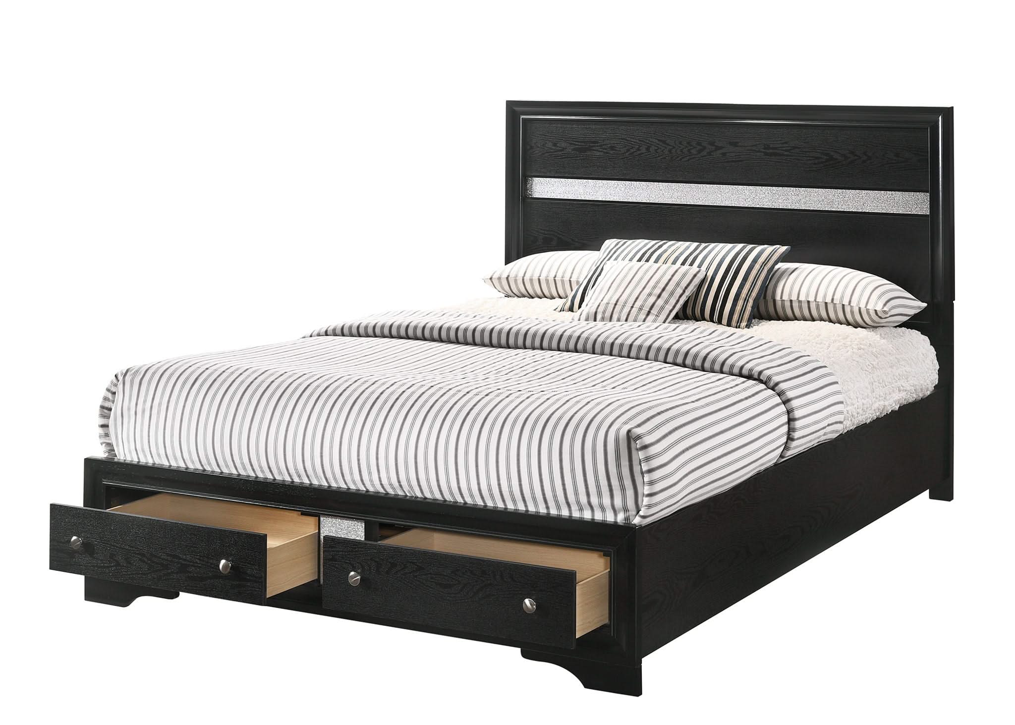 Regata - Queen 3 Piece Bedroom Set - Black