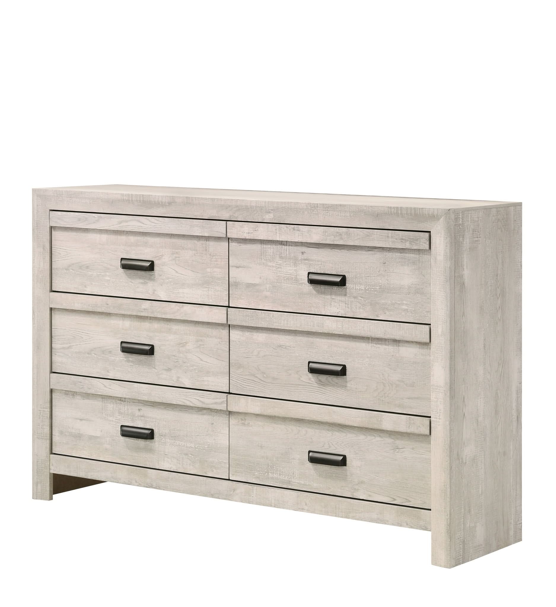 Valor - King 4 Piece Bedroom Set - Antique White