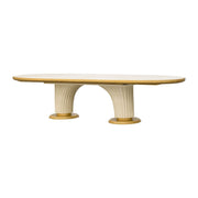 Scotts Square - Oval Dining Table - Light Champagne