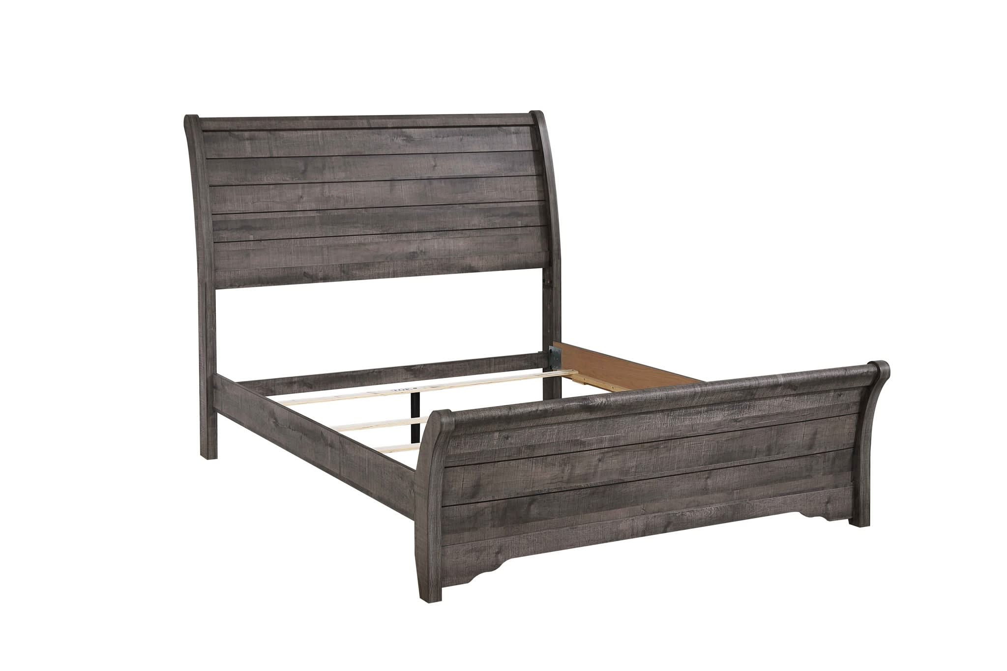Coralee - King 5 Piece Bedroom Set - Dark Gray