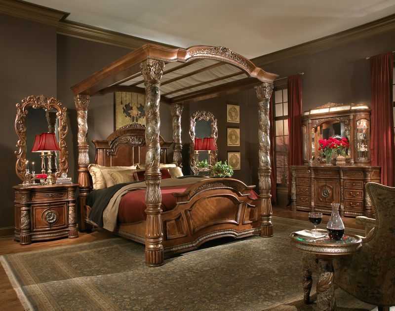 Villa Valencia - China Buffet With Lighted Top - Classic Chestnut