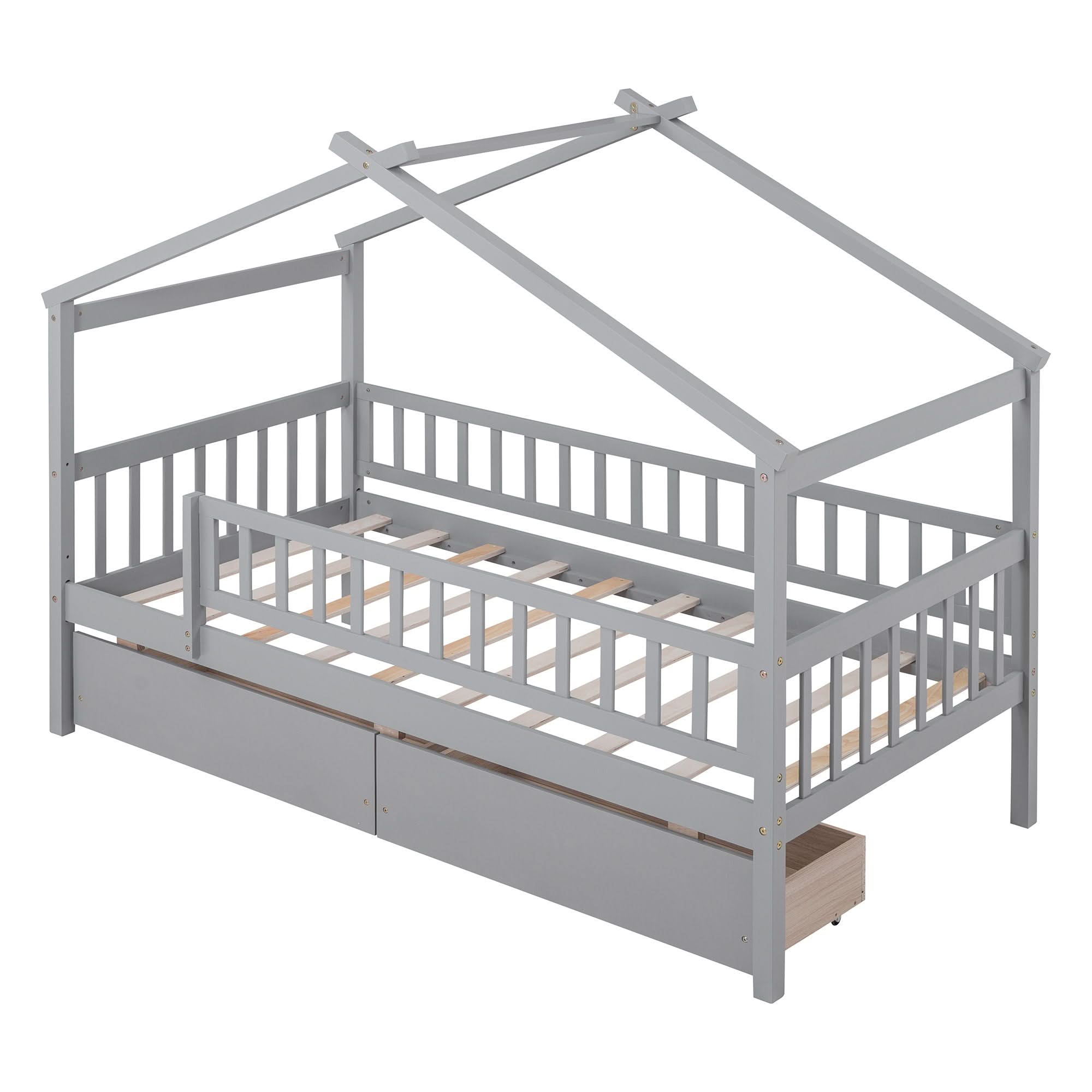 House Bed With 2 Drawers