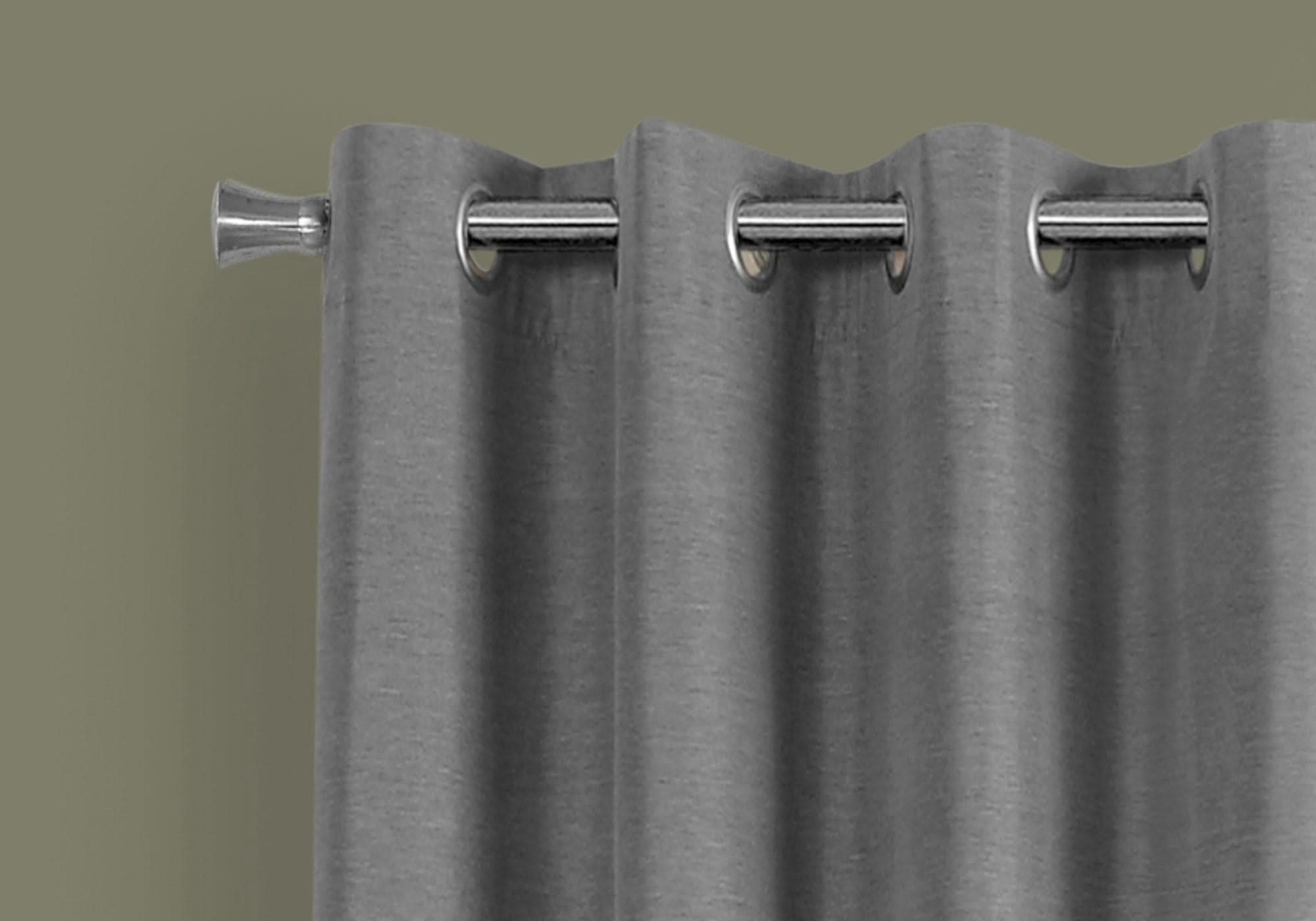 2 Pieces Set, Curtain Panel, Room Darkening, Grommet, Contemporary & Modern