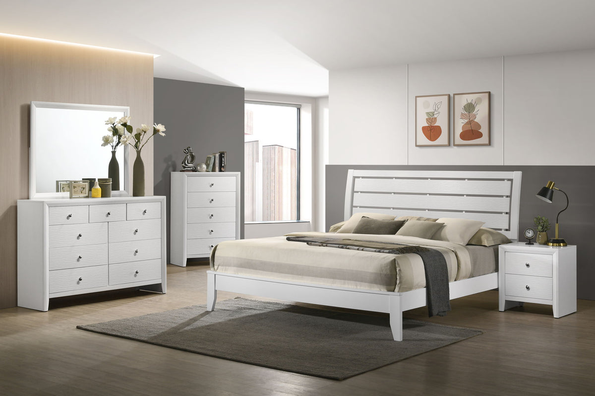 Evan - King Bed - White