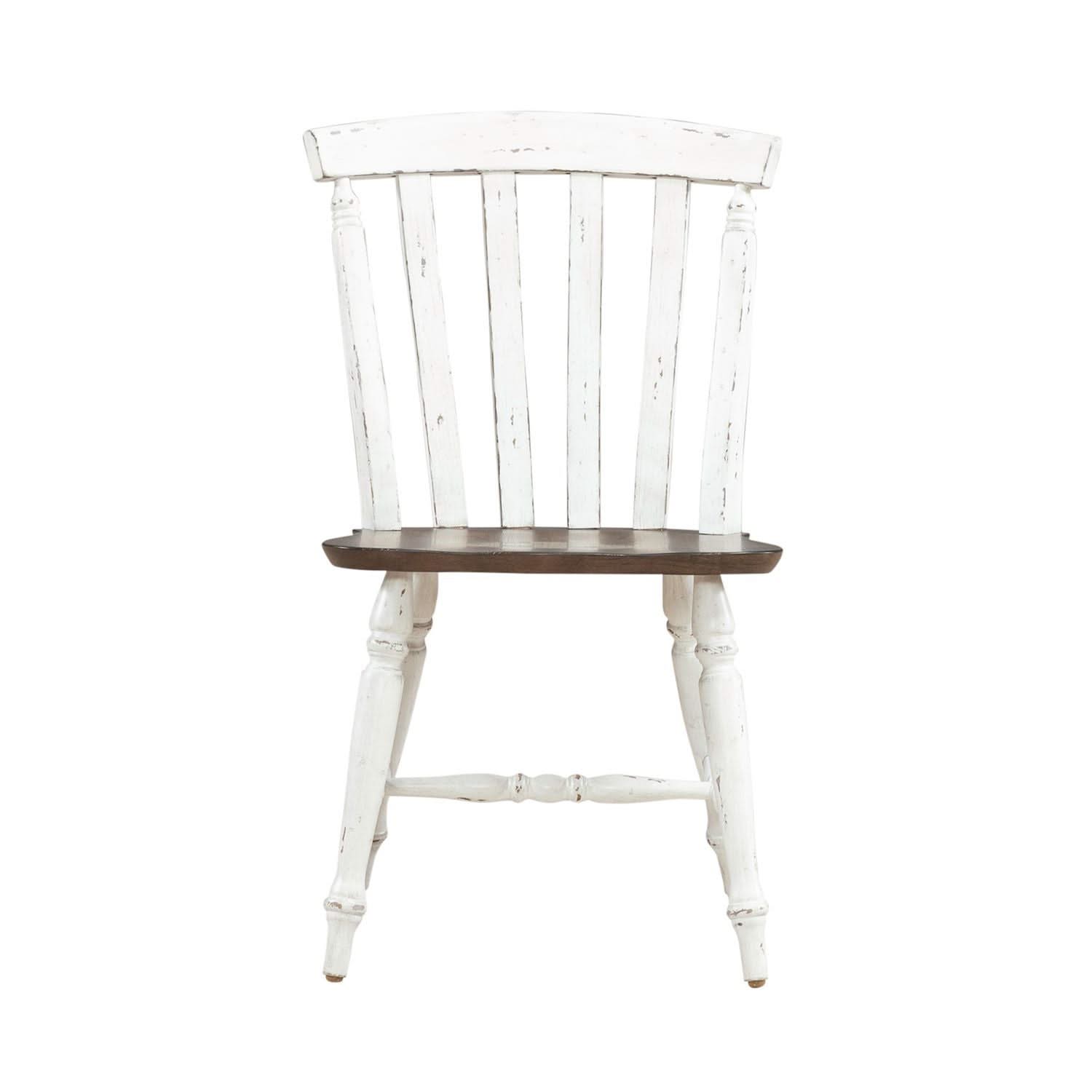 Al Fresco - Slat Back Side Chair - Graphite & Whitestone