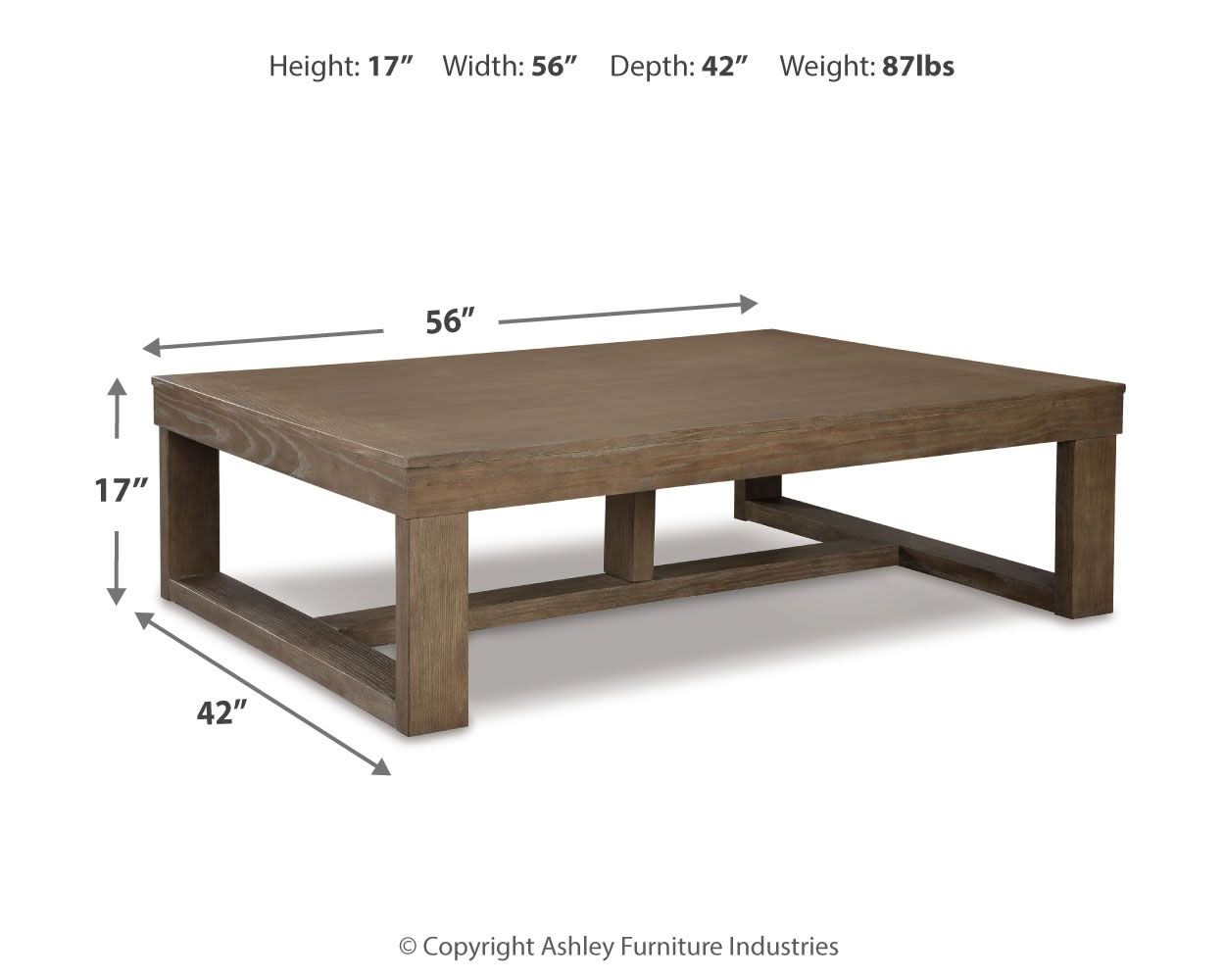 Cariton - Rectangular Cocktail Table - Gray