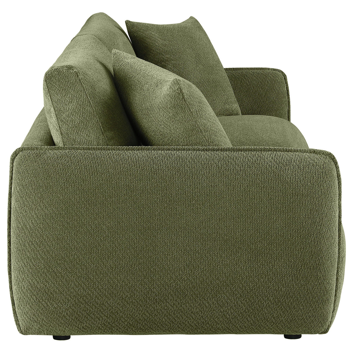 Elysia Chenille Upholstered Modular Lounge Loveseat Green
