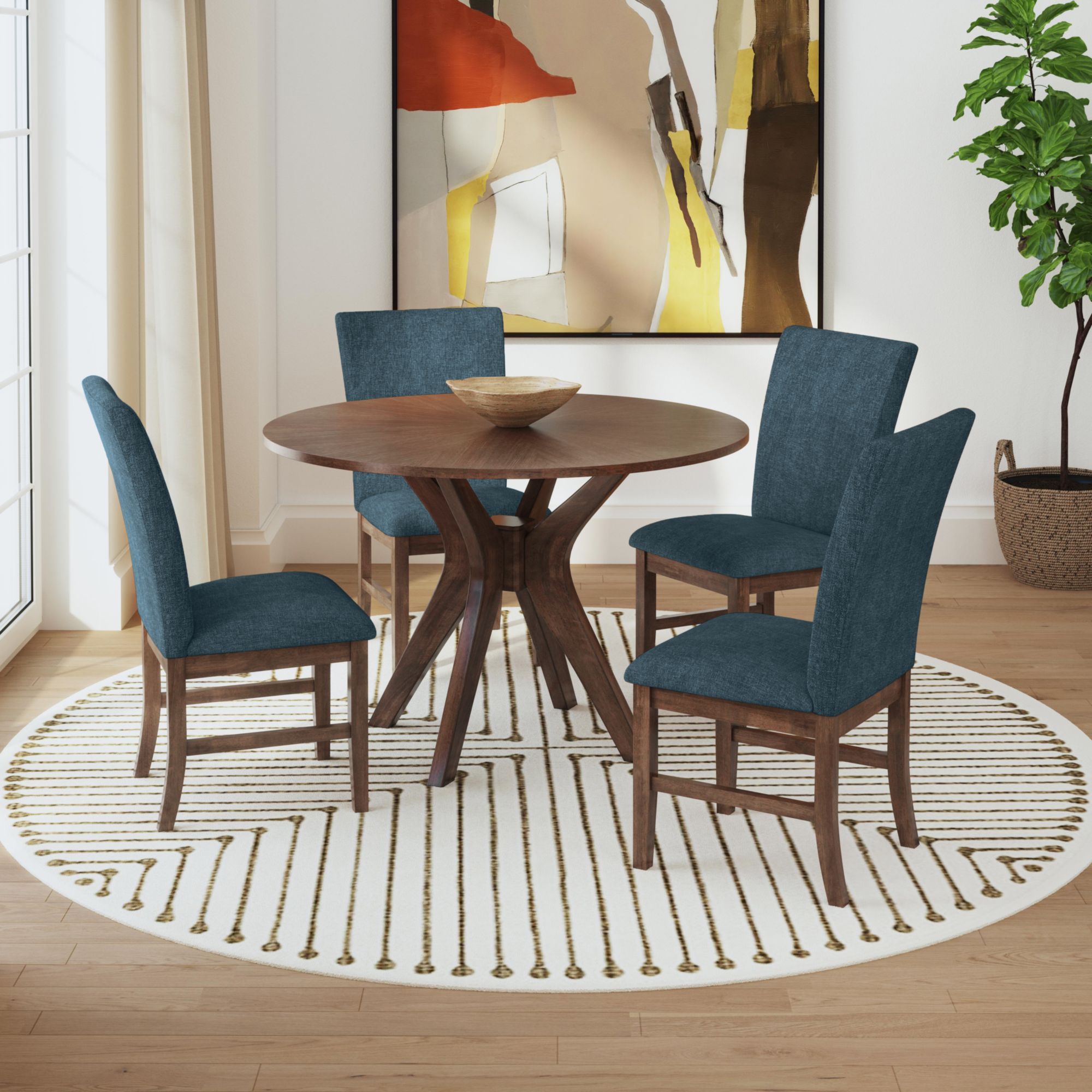 Santa Barbara - Round Dining Table - Walnut