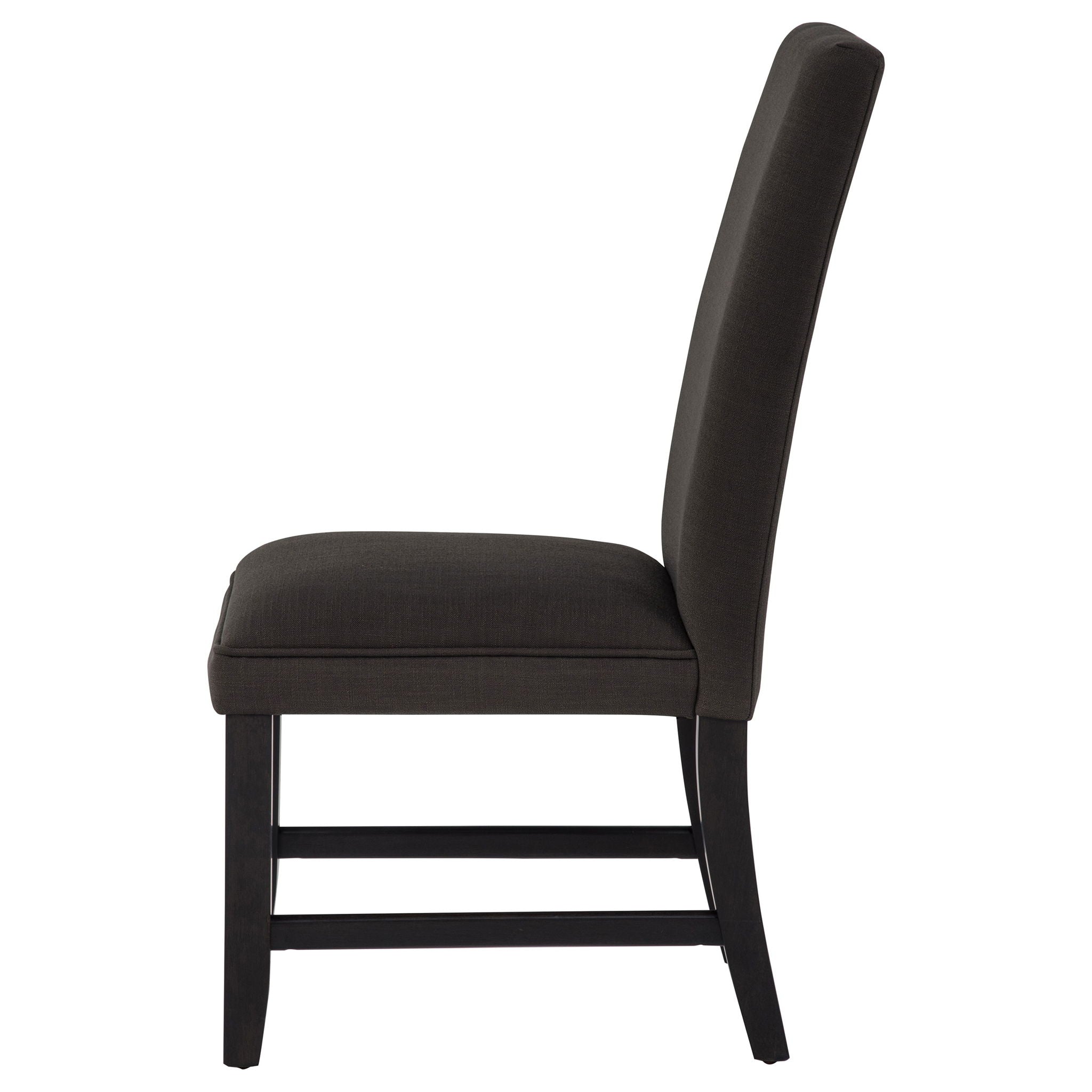 Berning Fabric Upholstered Parson Side Chair Charcoal Grey (Set of 2)