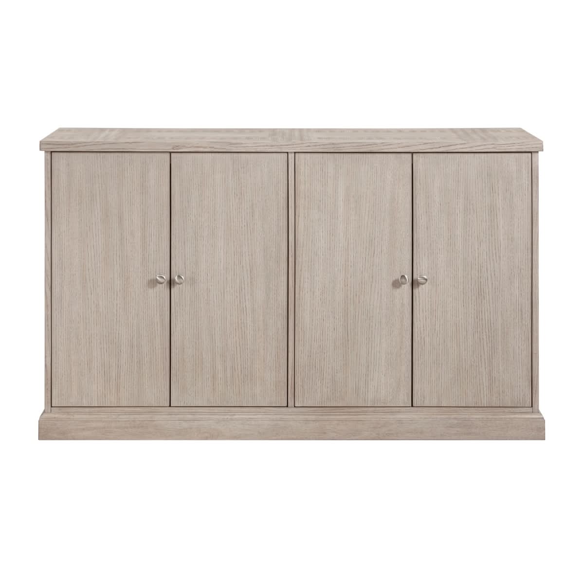 Santa Cruz Light Gray Contemporary Server with Storage Cabinets and Adjustable Shelving