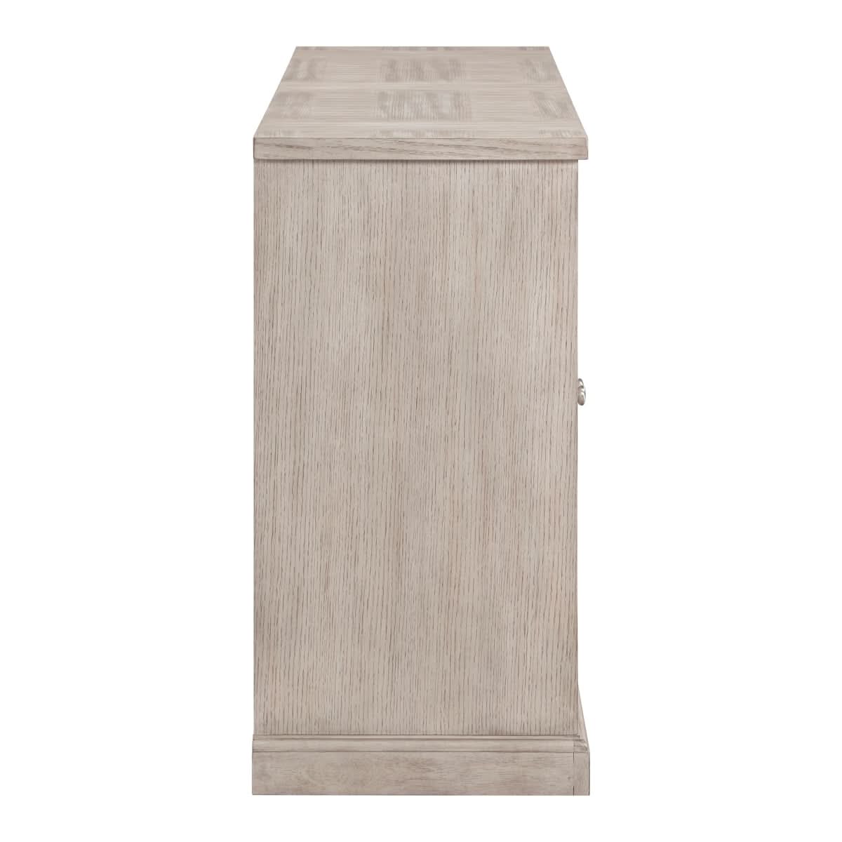 Santa Cruz Light Gray Contemporary Server with Storage Cabinets and Adjustable Shelving