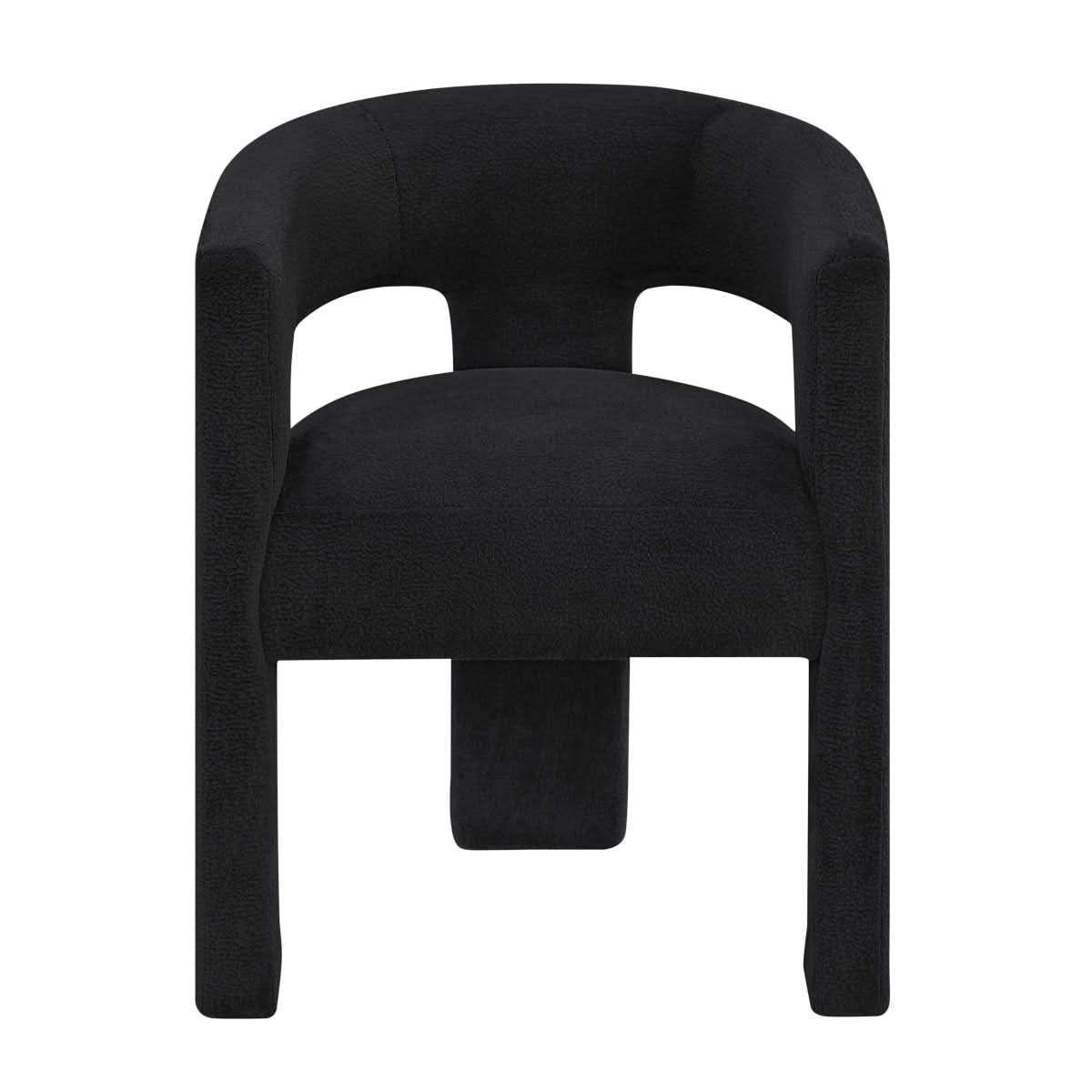 Helen Contemporary Dining Chairs in Light Gray Black or Orange with Boucle Upholstery