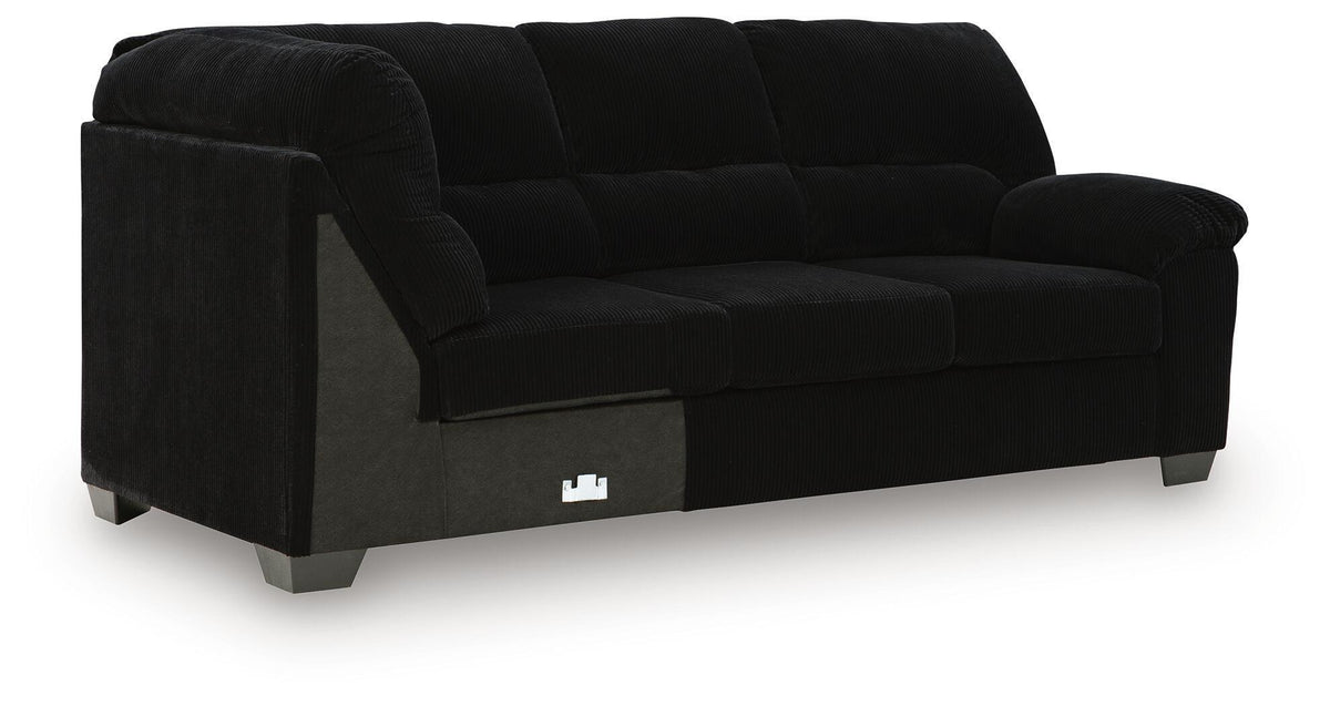 SimpleJoy - RAF Sofa With Corner Wedge - Onyx