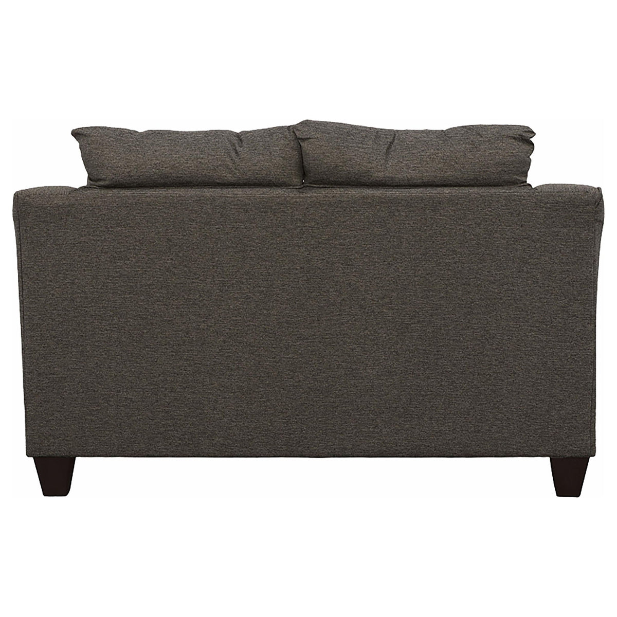 Salizar Upholstered Flared Arm Loveseat Charcoal Grey
