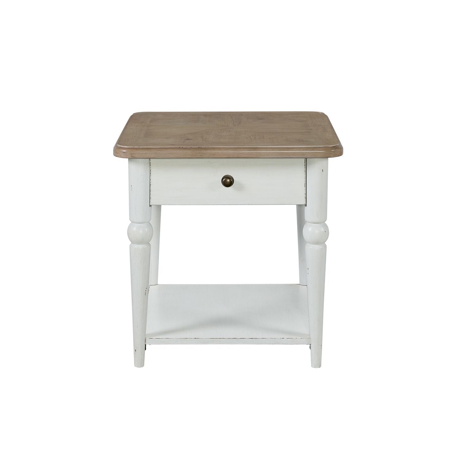 Turnberry Park - Rectangular End Table - Washed White