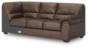 WillowBend - RAF Sofa With Corner Wedge - Umber