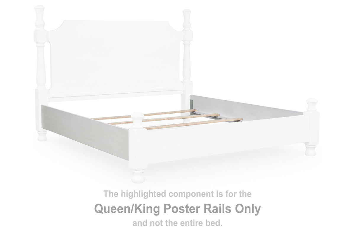 Rowlenstown - Queen/King Poster Rails - Antique White