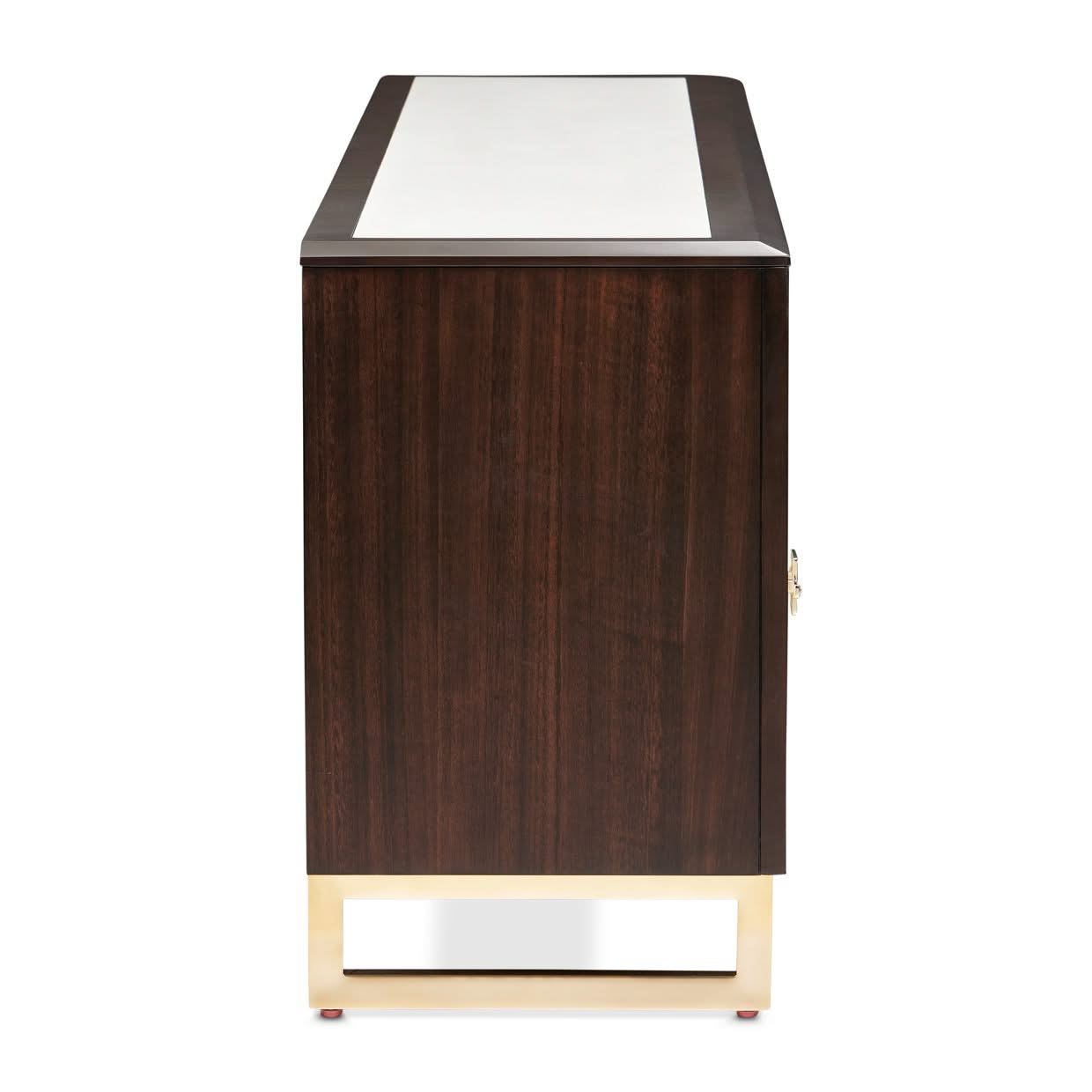 Belmont Place - Media Cabinet - White / Dark Brown