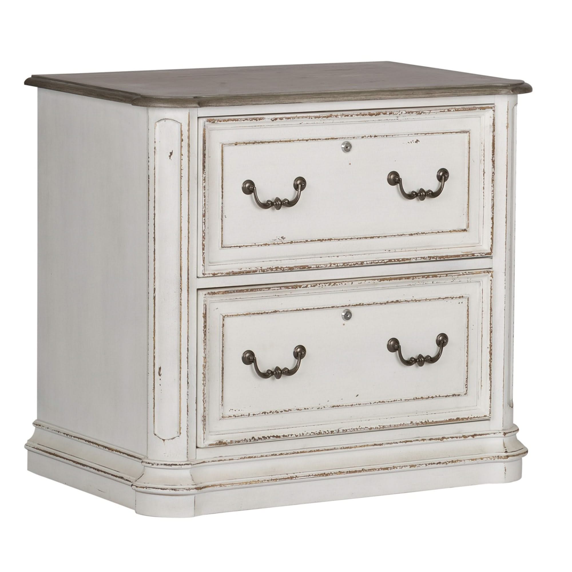 Magnolia Manor - Jr Executive Media Lateral File - Antique White