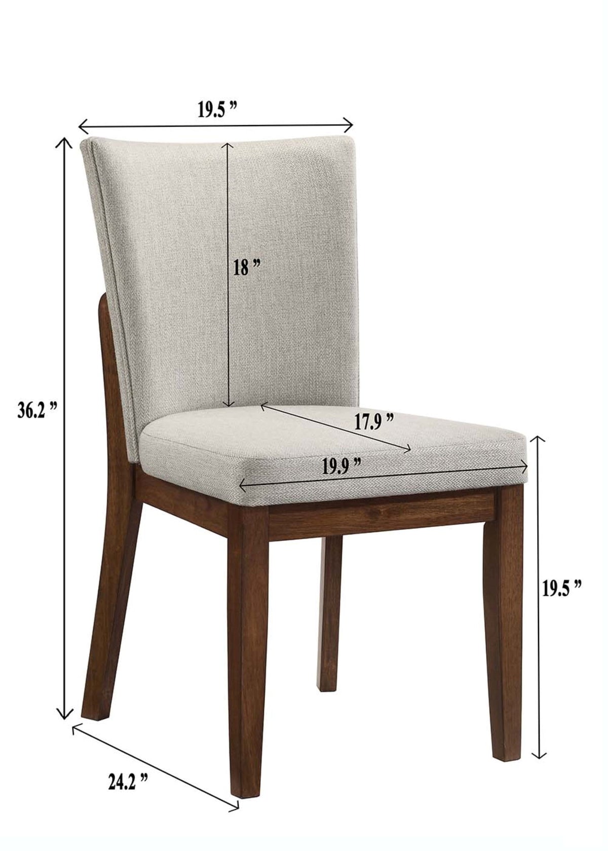 Salerno - Side Chair (Set of 2) - Gray / Brown