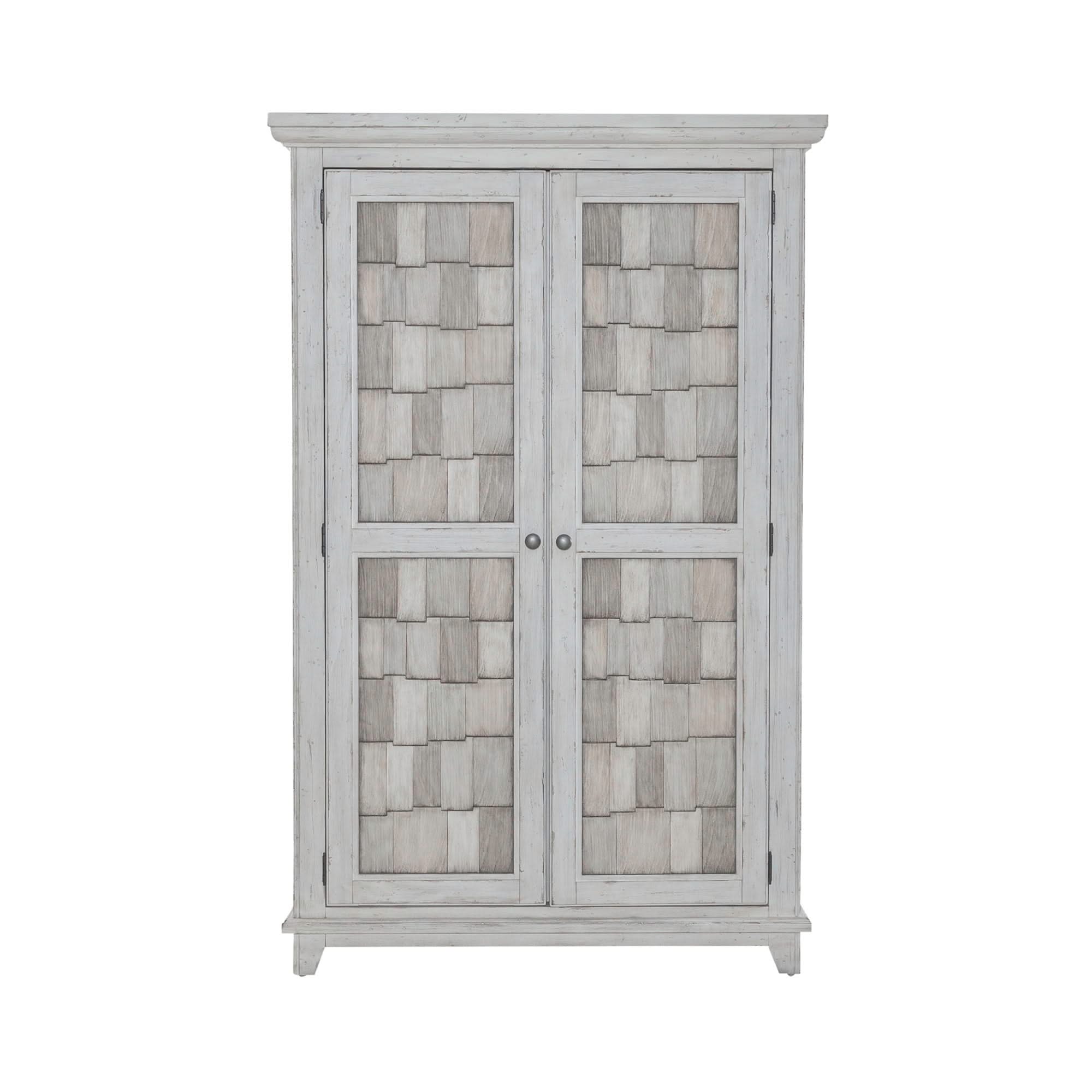 River Place - Armoire - Riverstone White & Tobacco