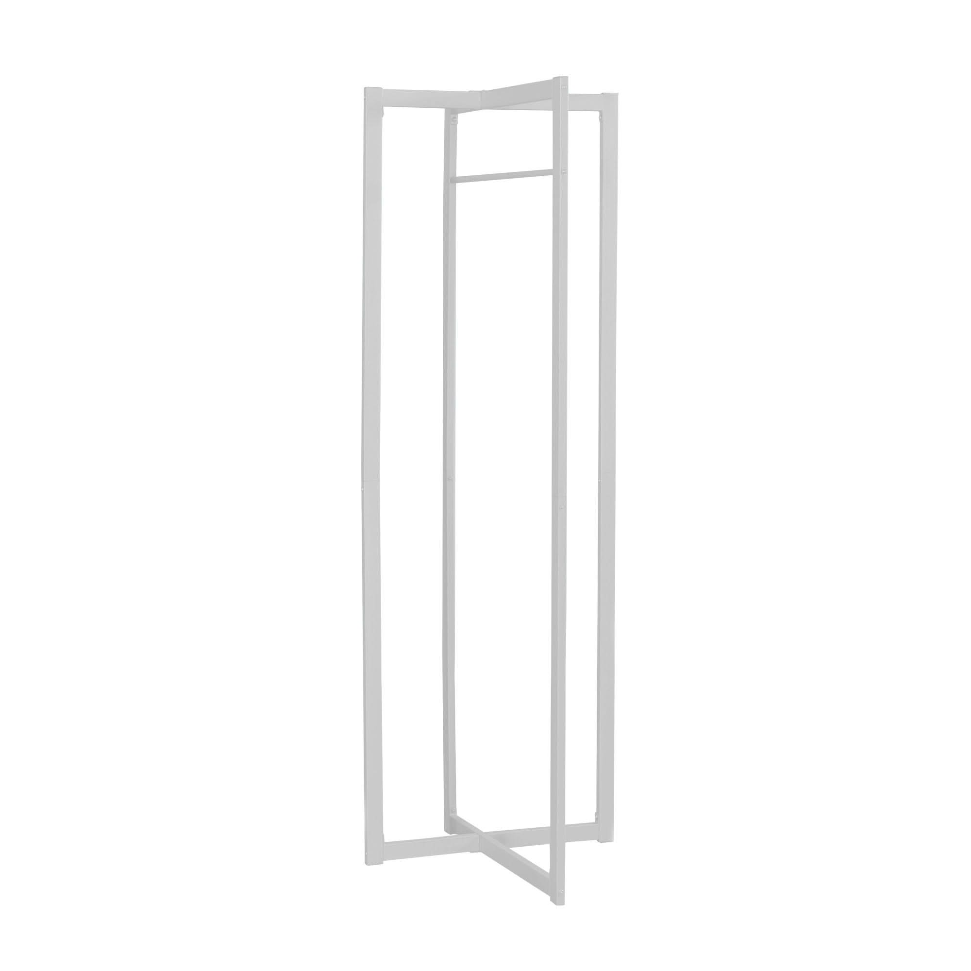 Coat Rack, Hall Tree, Free Standing, Hanging Bar, Entryway, For Contemporary & Modern - White