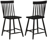 Andrews Windsor Counter Height Dining Side Chair Black (Set of 2)