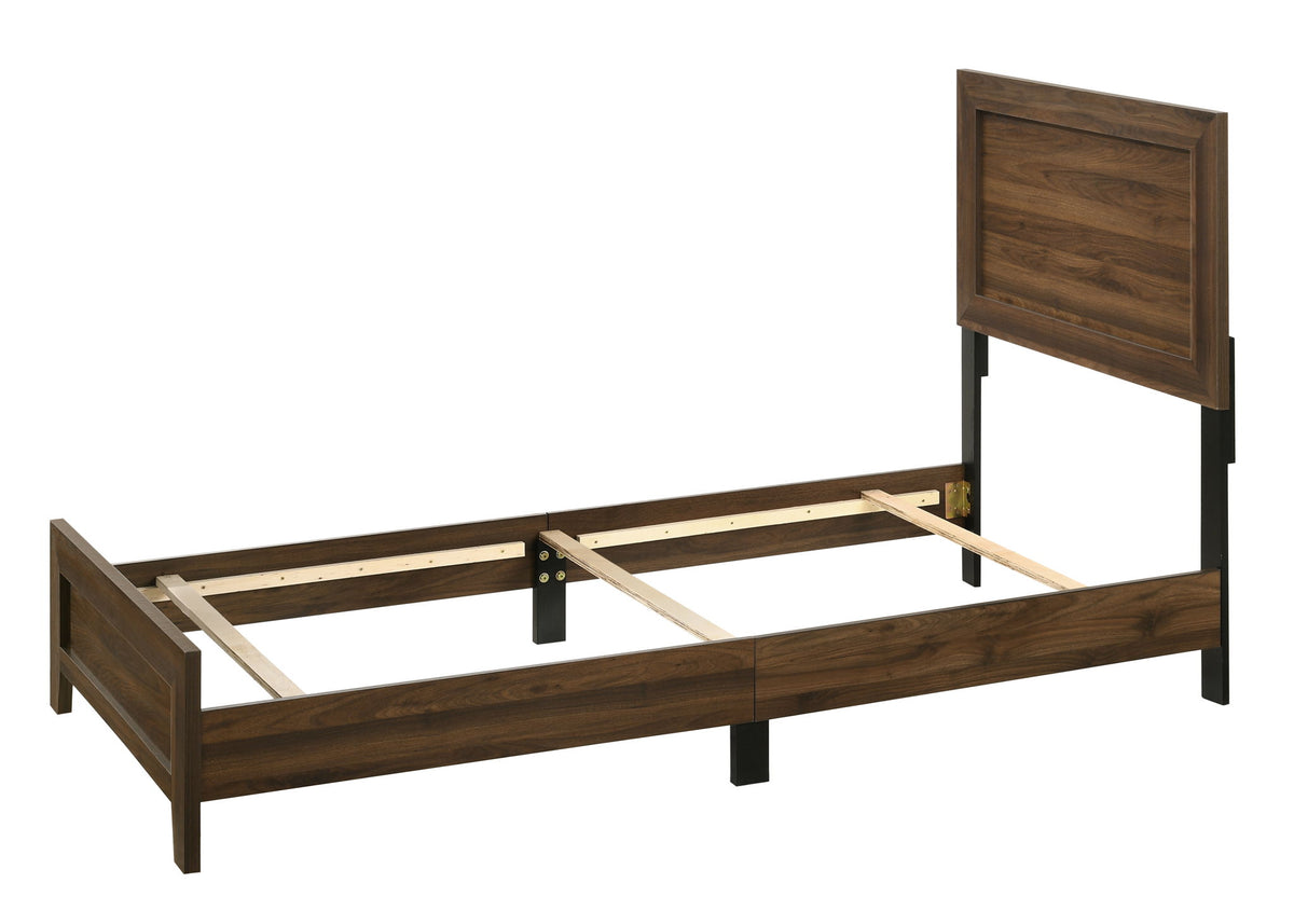 Millie - Twin 4 Piece Bedroom Set - Brown Cherry
