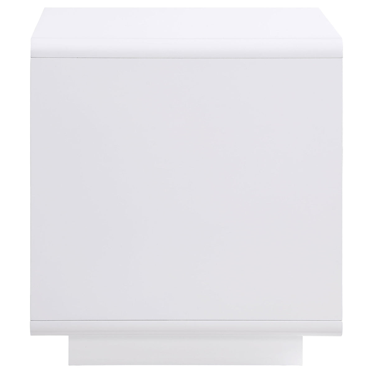 Paseo Square End Side Table White High Gloss