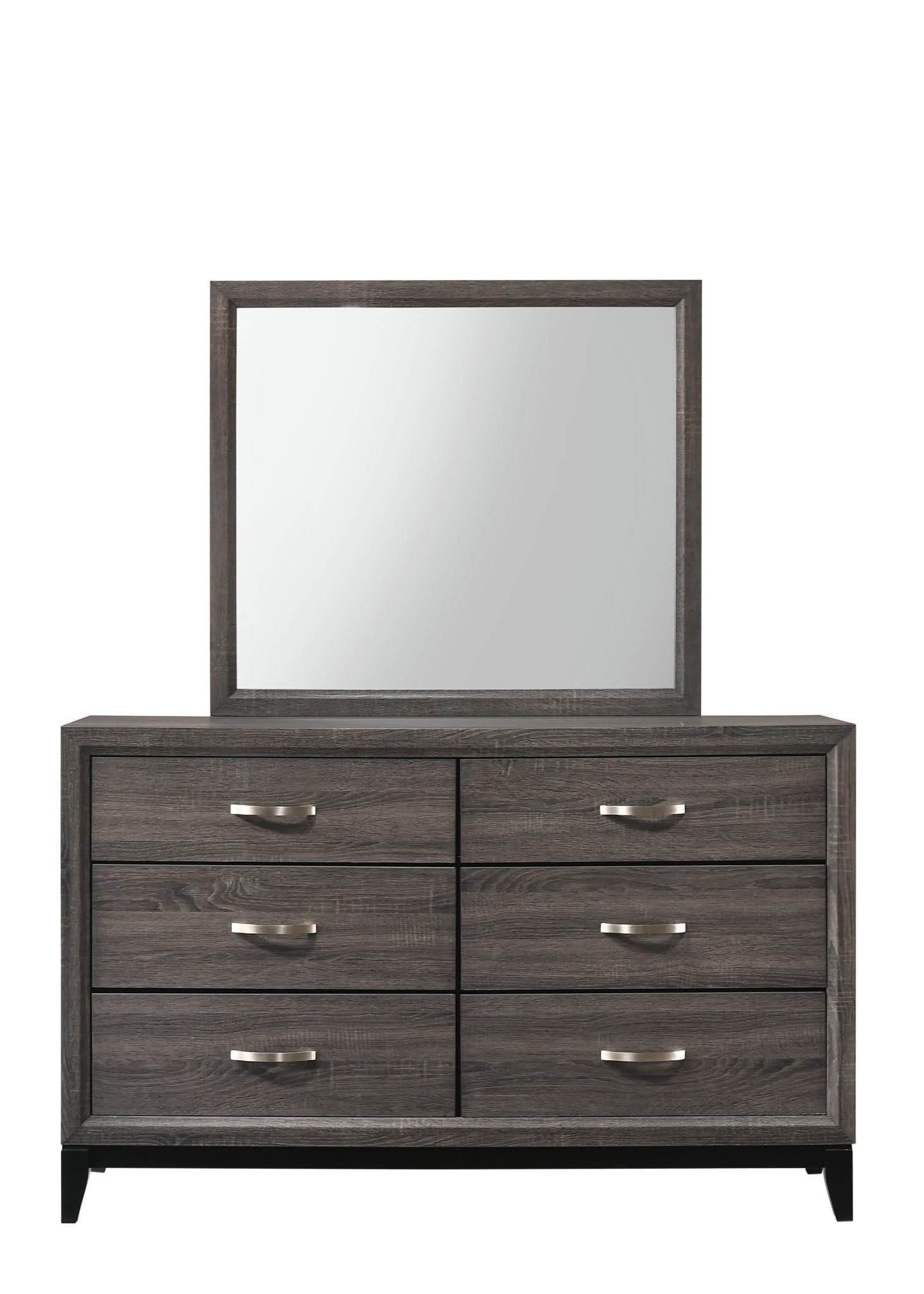 Akerson - King 5 Piece Bedroom Set - Gray