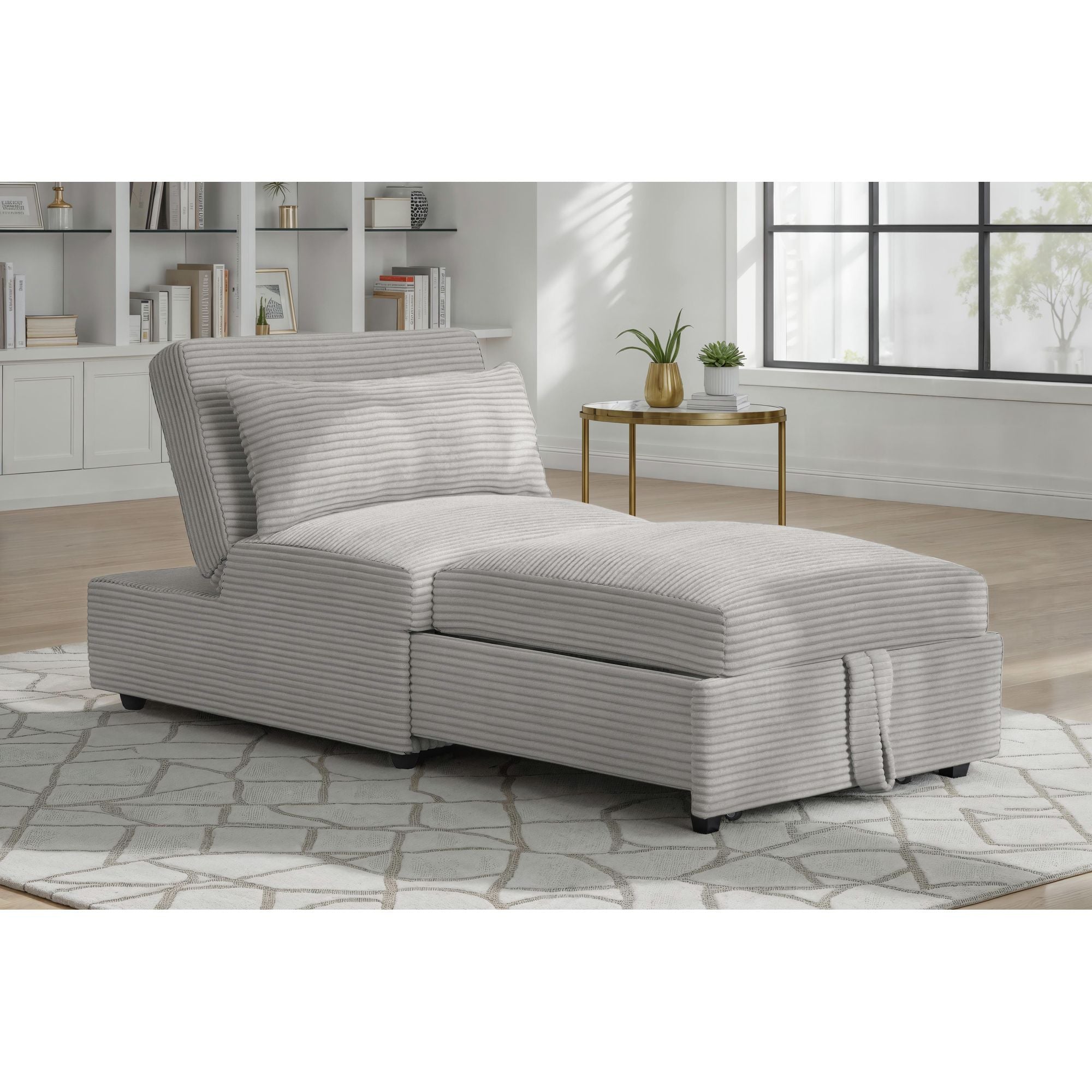 Pluto - Chair With Kidney Pillow, Klik Klak And Pop Up - Coronado Gray