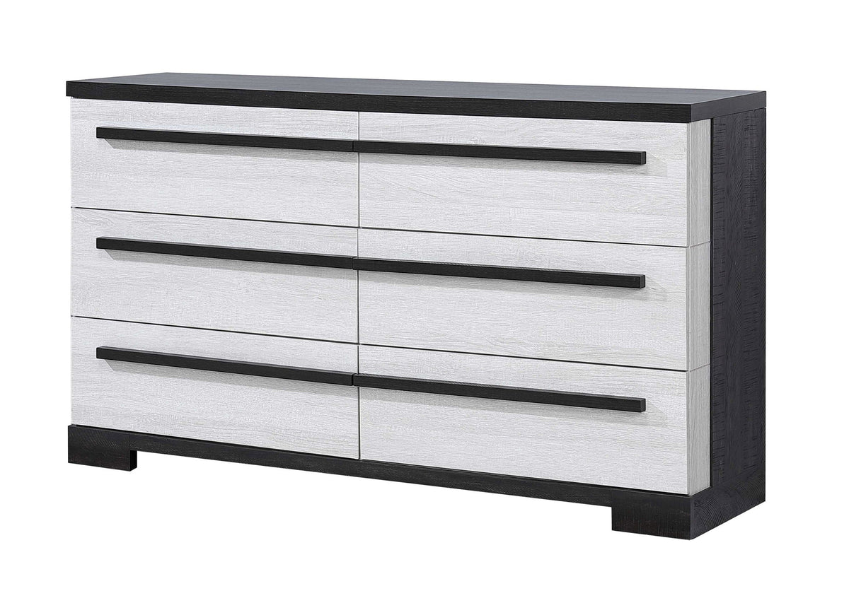 Remington - King 4 Piece Bedroom Set - Black / White