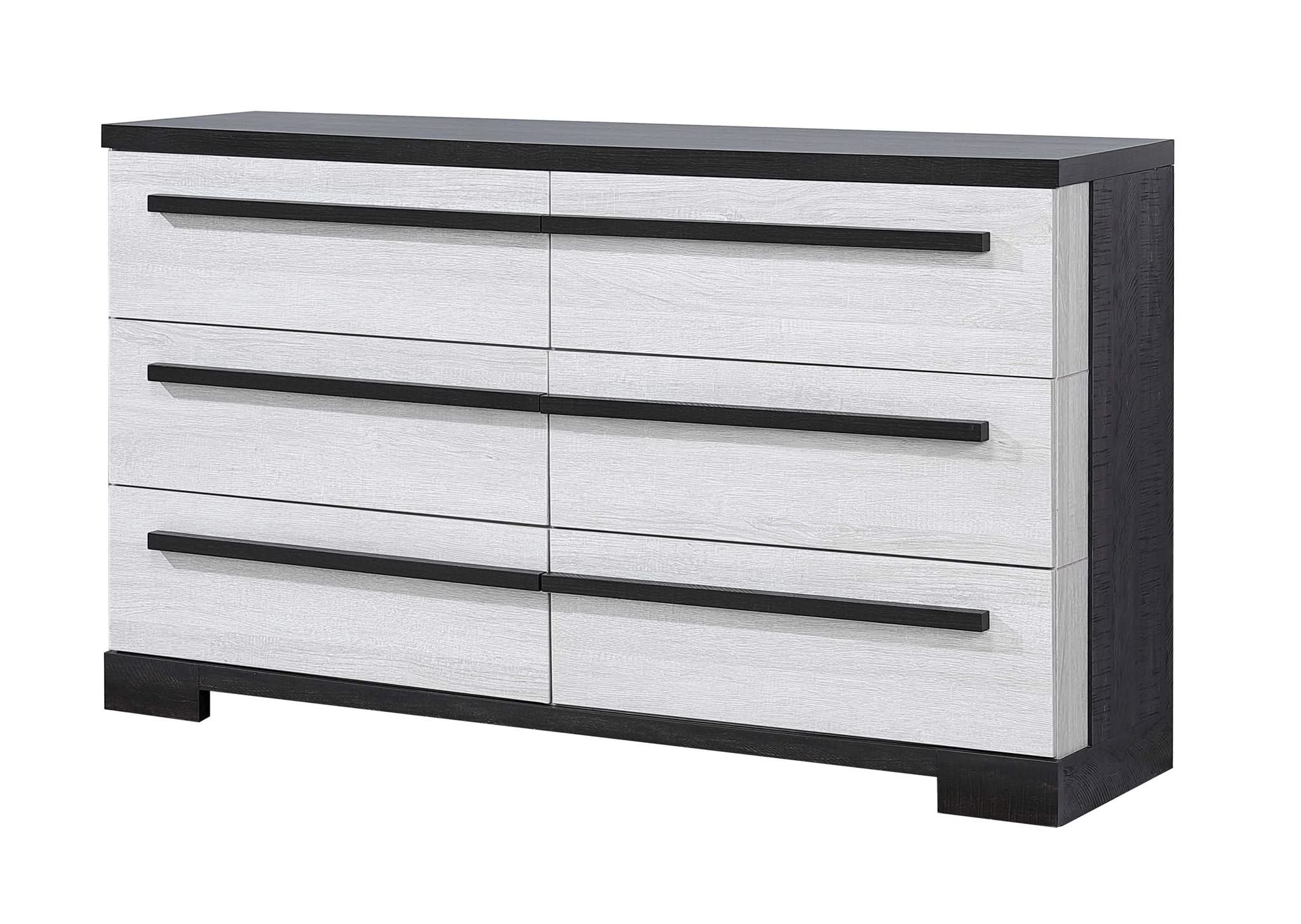 Remington - King 5 Piece Bedroom Set - Black / White
