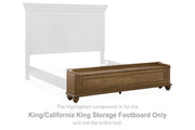 Karallin - King/California King Storage Footboard - Medium Brown