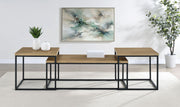 Straden 3-piece Engineered Wood Coffee Table Set Mango and Black