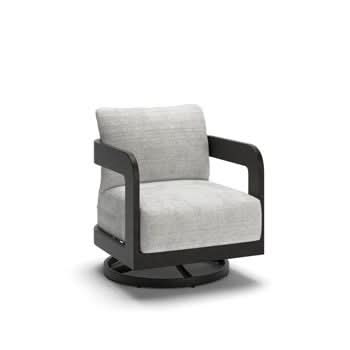 Salina Bay - Swivel Lounge With Cushion - Black / Gray