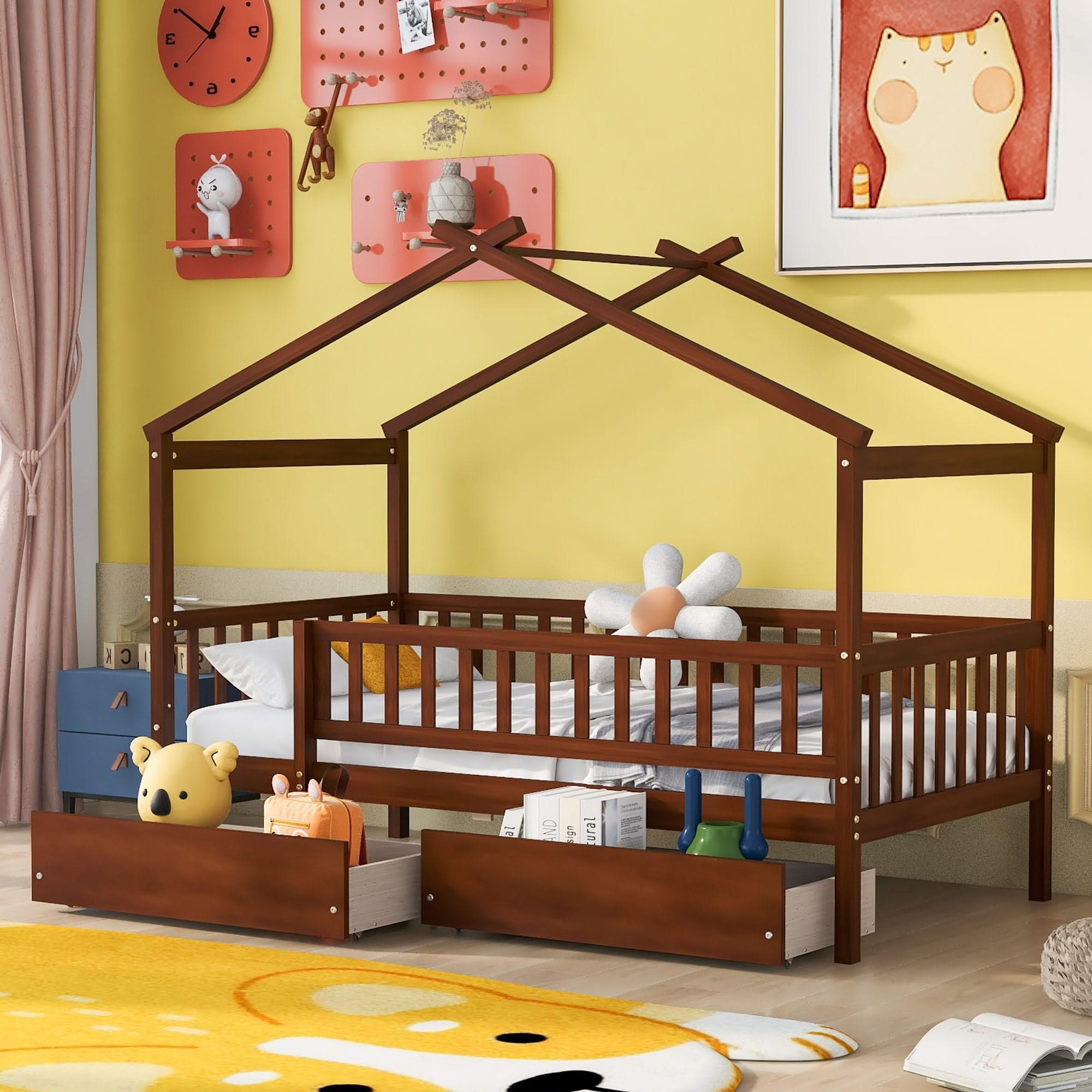 House Bed With 2 Drawers